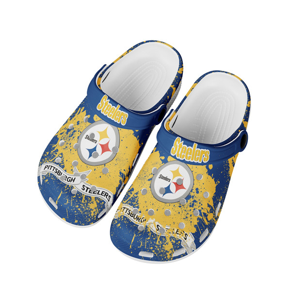 Men's Pittsburgh Steelers Bayaband Clog Shoes 004